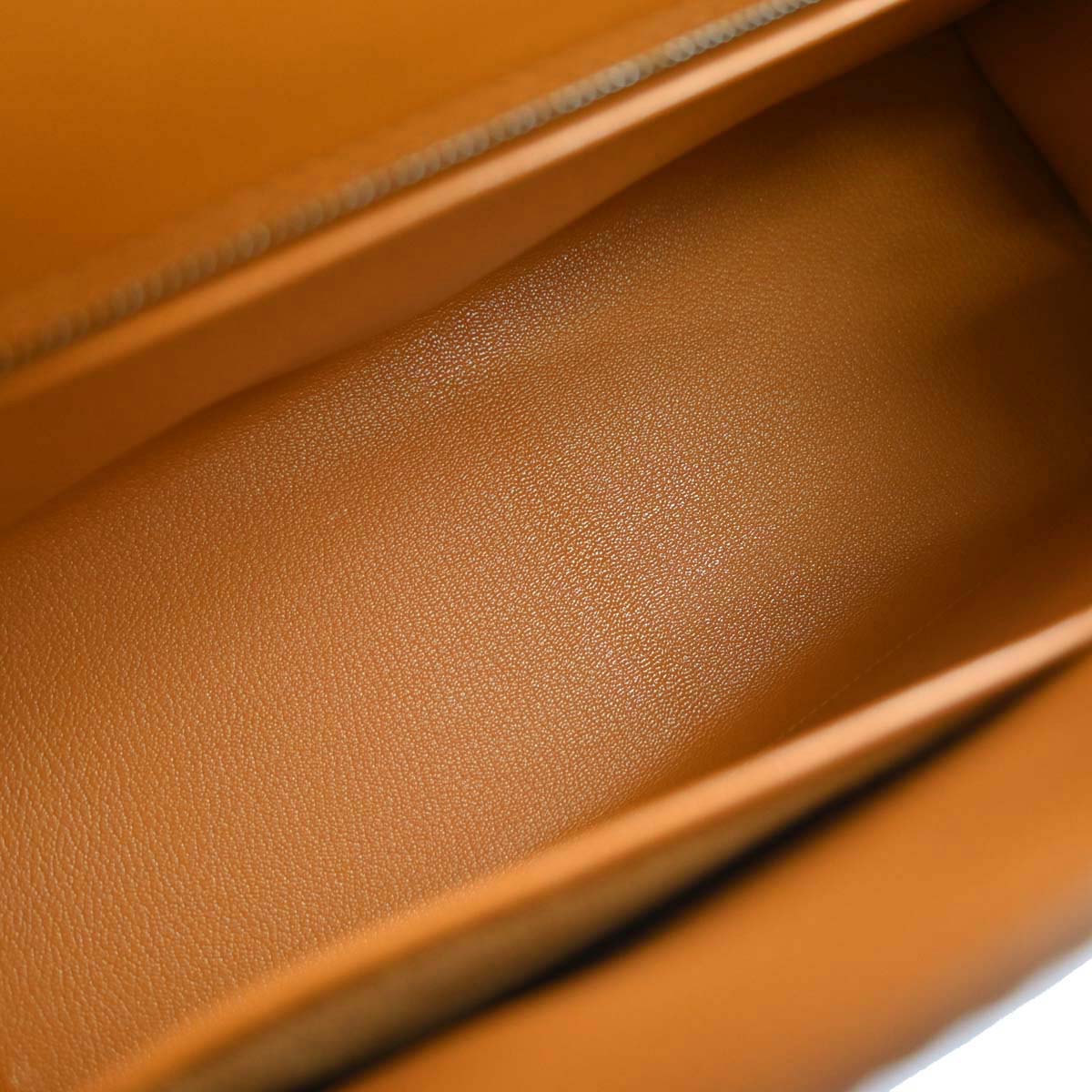 Hermes Orange Box Calf Kelly 32 Sellier 2way Shoulder Handbag