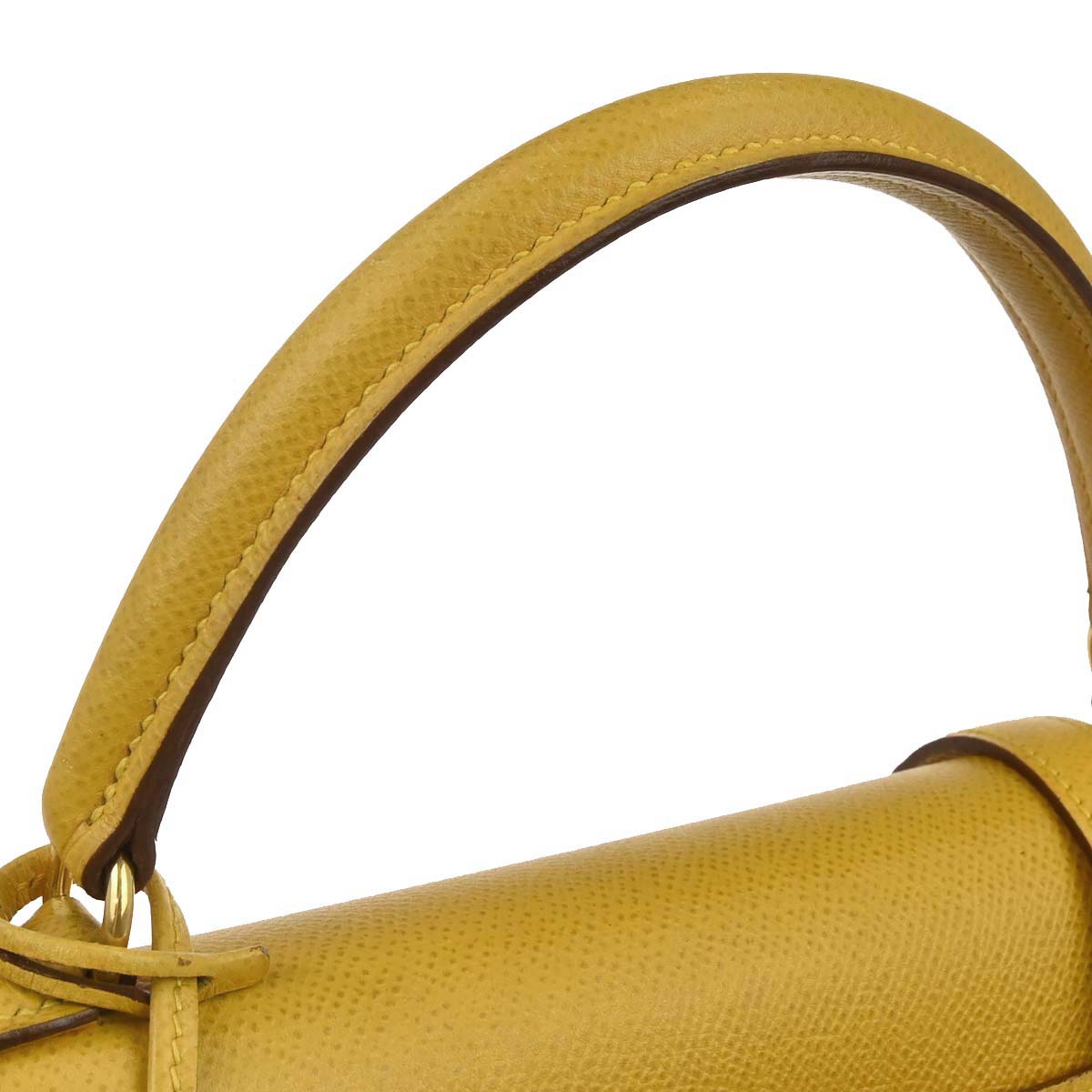 Hermes Jaune Courchevel Kelly 32 Sellier 2way Shoulder Handbag