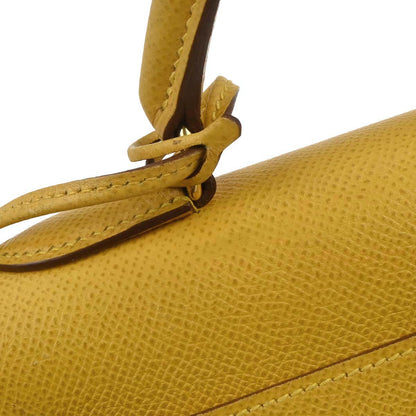 Hermes Jaune Courchevel Kelly 32 Sellier 2way Shoulder Handbag
