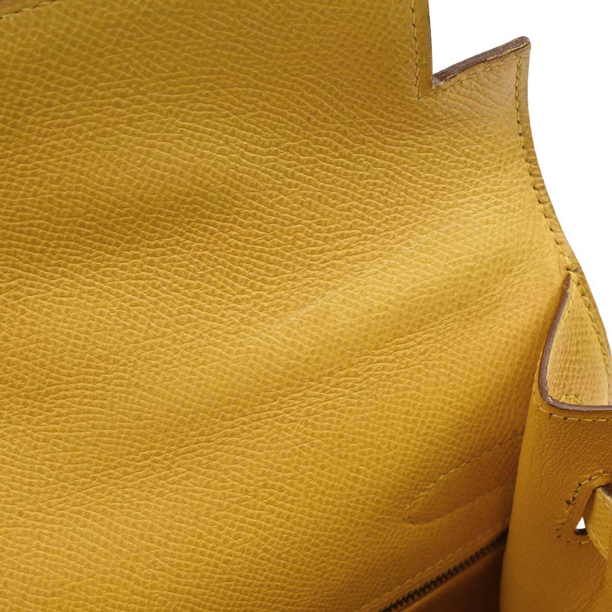 Hermes Jaune Courchevel Kelly 32 Sellier 2way Shoulder Handbag