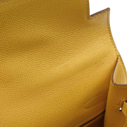 Hermes Jaune Courchevel Kelly 32 Sellier 2way Shoulder Handbag