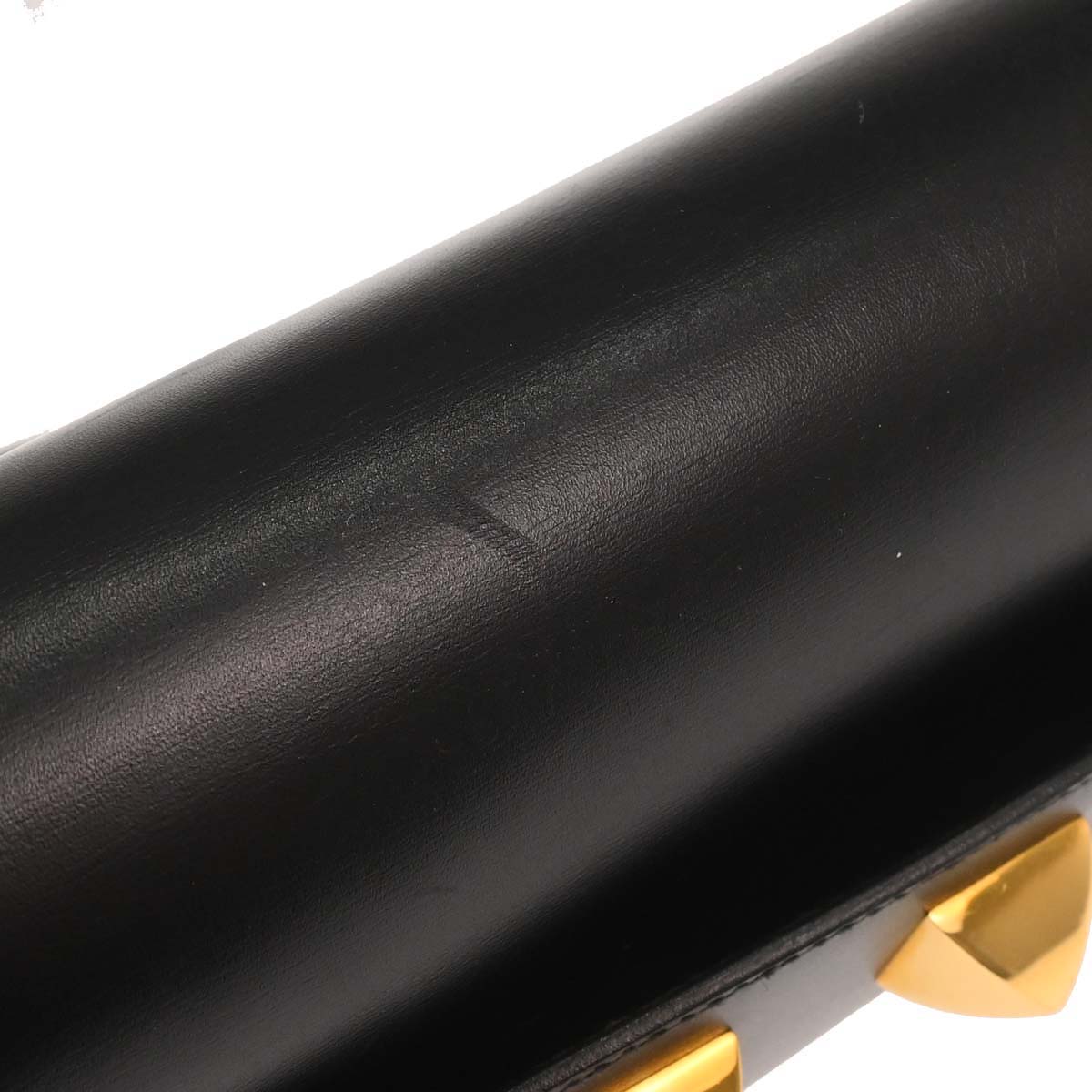 Hermes Black Box Calf Doggy Medor Shoulder Bag