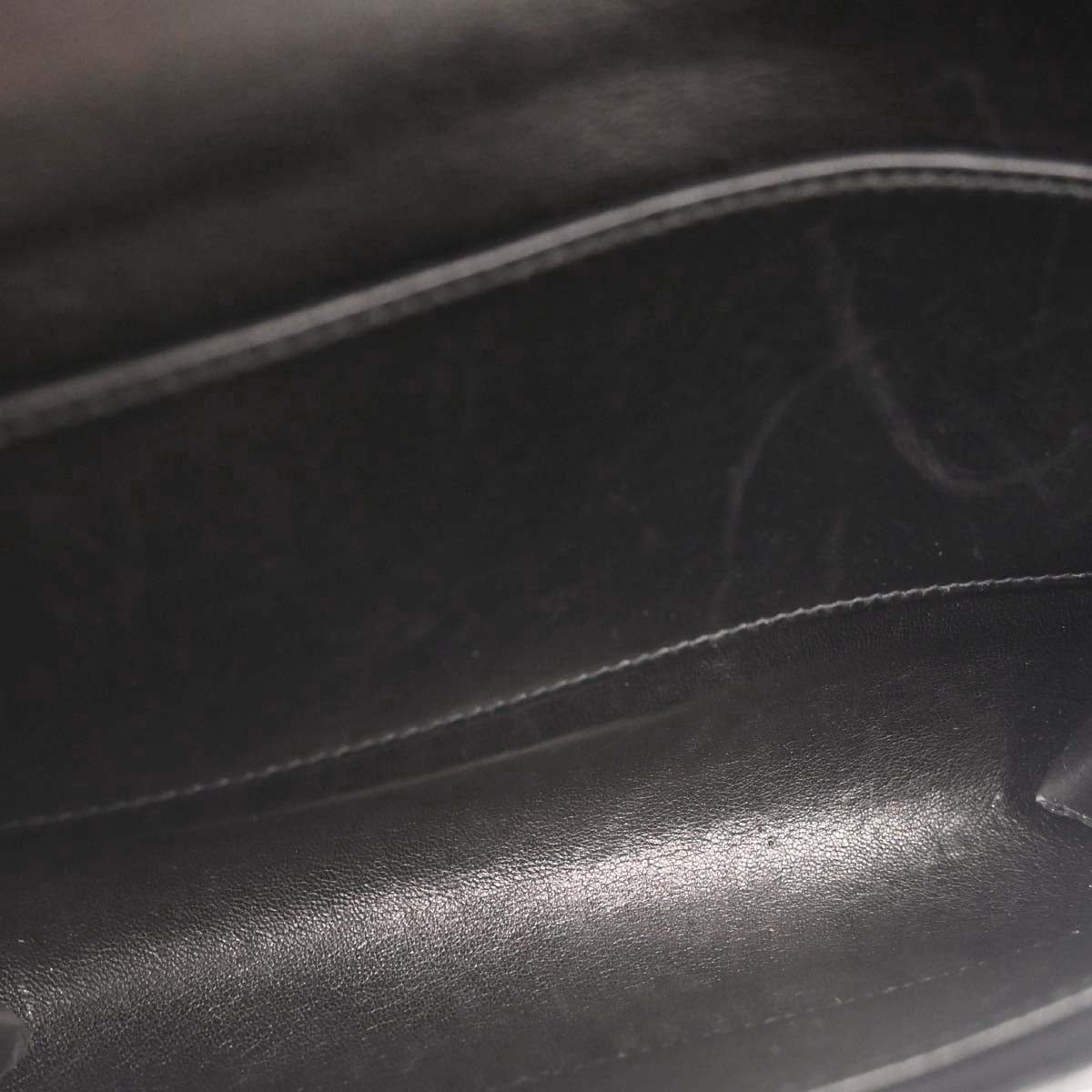 Hermes Black Box Calf Doggy Medor Shoulder Bag