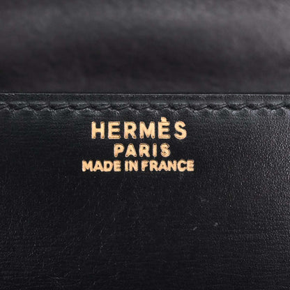 Hermes Black Box Calf Doggy Medor Shoulder Bag