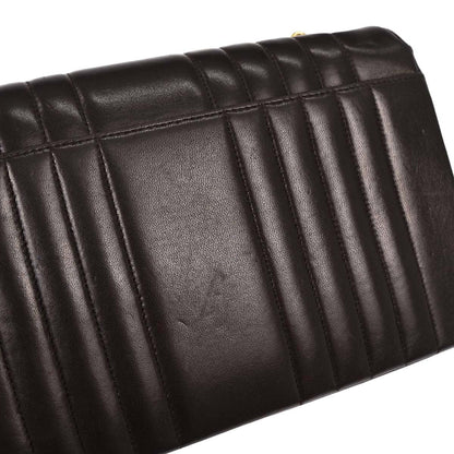 Chanel 1991-1994 Brown Lambskin Mademoiselle Single Flap Shoulder Bag