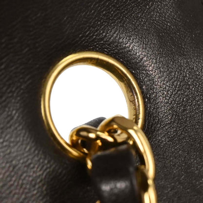 Chanel 1991-1994 Brown Lambskin Mademoiselle Single Flap Shoulder Bag