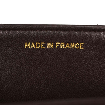 Chanel 1991-1994 Brown Lambskin Mademoiselle Single Flap Shoulder Bag