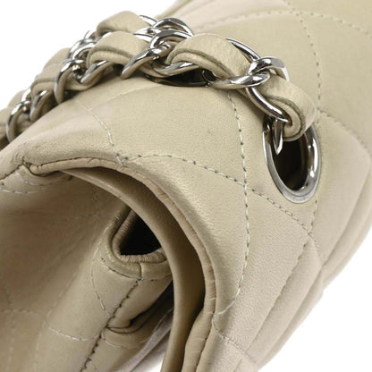 Chanel 1997-1999 Ivory Lambskin Small Classic Double Flap Shoulder Bag