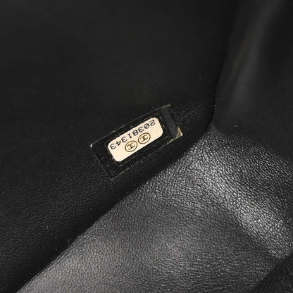 Chanel 2014-2015 Black Wool No.5 Turnlock Full Flap Shoulder Bag