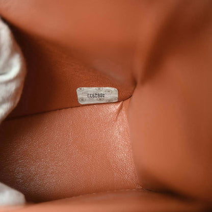 Chanel 1996-1997 Orange Lambskin Small Classic Double Flap Shoulder Bag