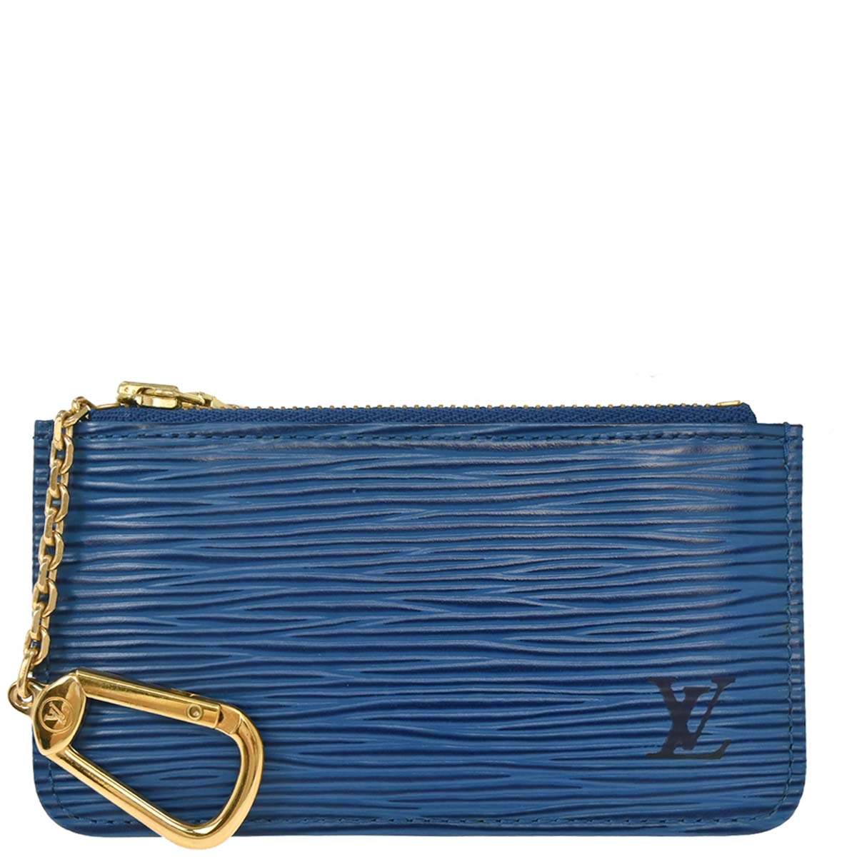 Louis Vuitton Blue Epi Pochette Cles Coin Purse M63805