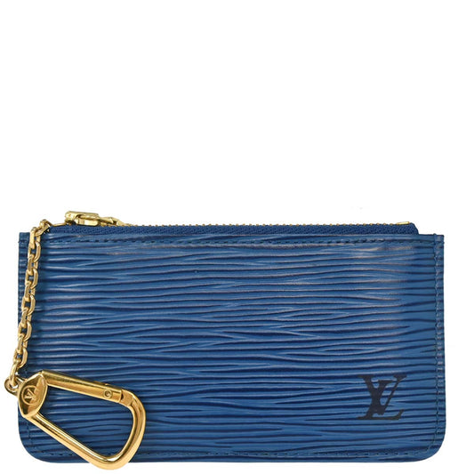 Louis Vuitton Blue Epi Pochette Cles Coin Purse M63805