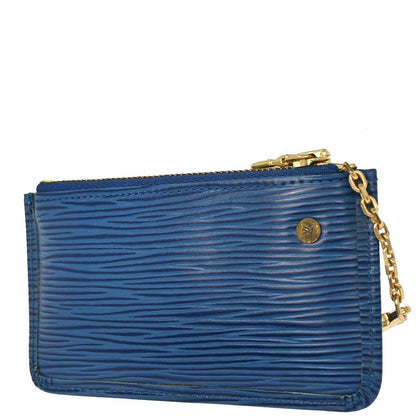 Louis Vuitton Blue Epi Pochette Cles Coin Purse M63805