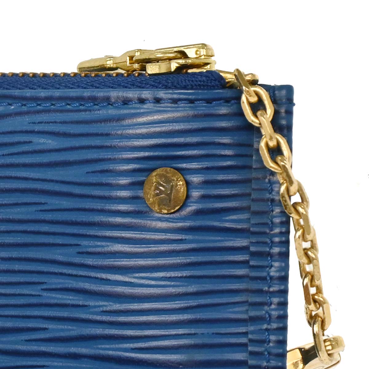 Louis Vuitton Blue Epi Pochette Cles Coin Purse M63805