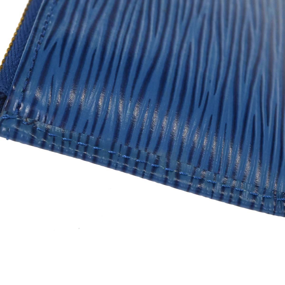 Louis Vuitton Blue Epi Pochette Cles Coin Purse M63805