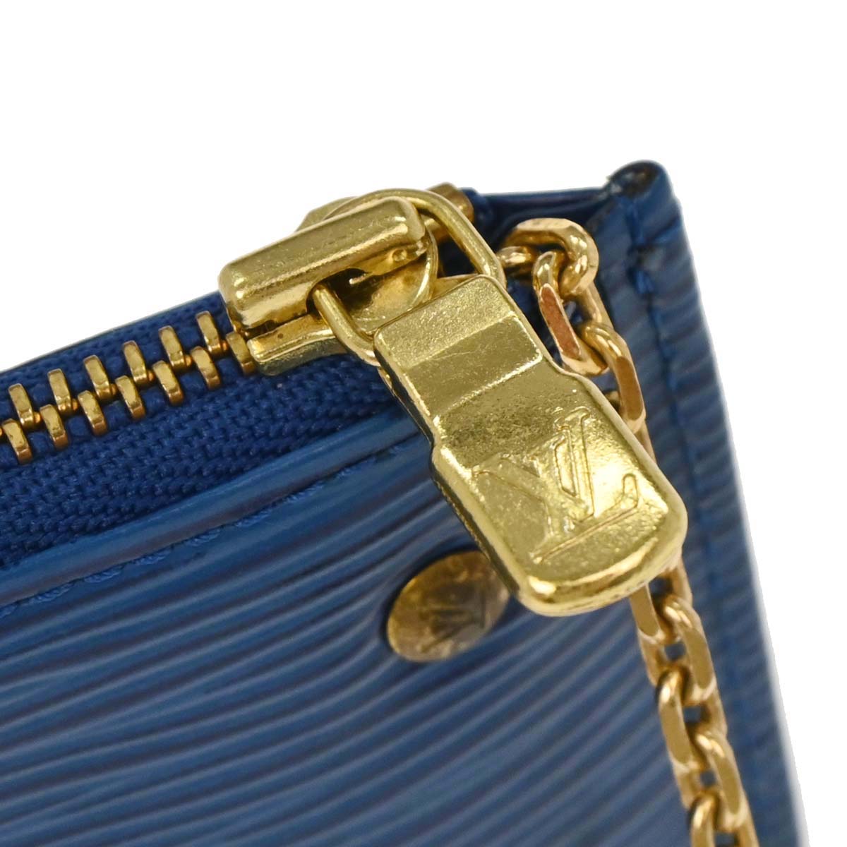Louis Vuitton Blue Epi Pochette Cles Coin Purse M63805
