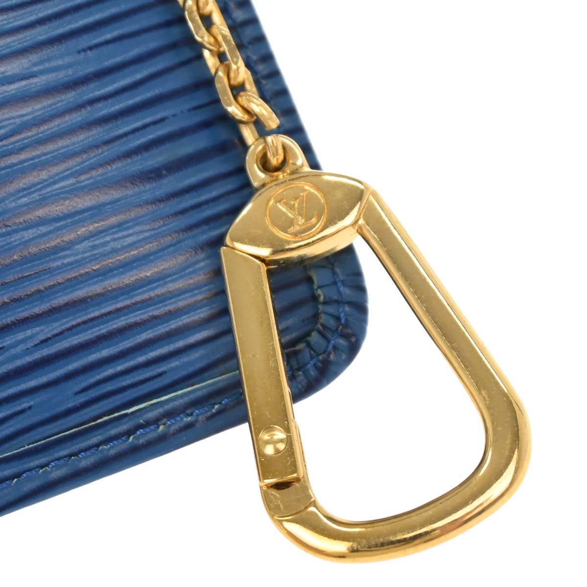 Louis Vuitton Blue Epi Pochette Cles Coin Purse M63805