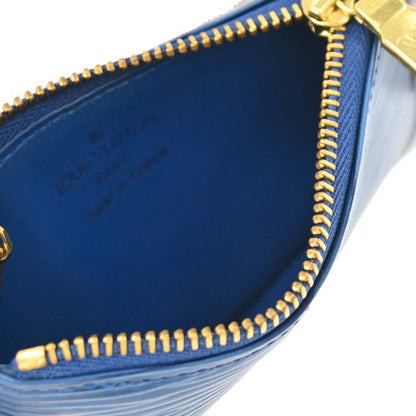 Louis Vuitton Blue Epi Pochette Cles Coin Purse M63805