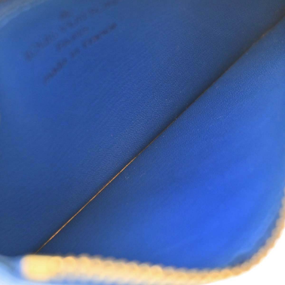 Louis Vuitton Blue Epi Pochette Cles Coin Purse M63805