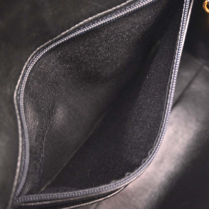 Chanel 1991-1994 Black Lambskin Straight Flap Handbag