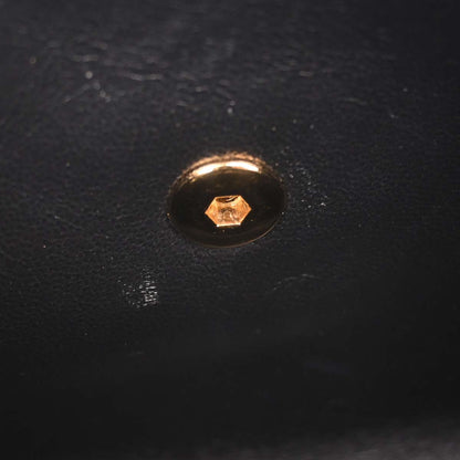 Chanel 1991-1994 Black Lambskin Straight Flap Handbag