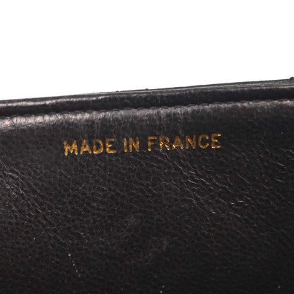 Chanel 1991-1994 Black Lambskin Straight Flap Handbag