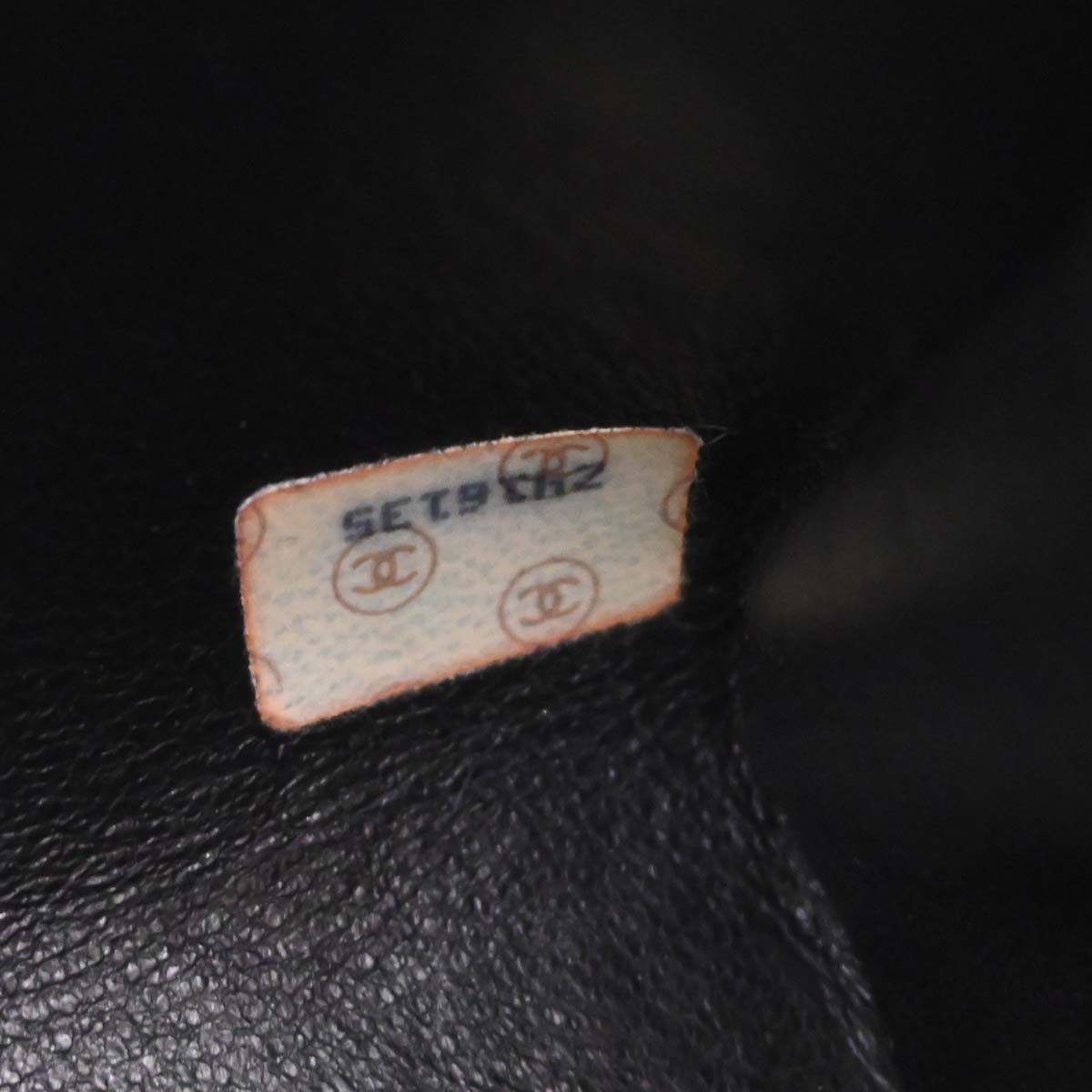 Chanel 1991-1994 Black Lambskin Straight Flap Handbag