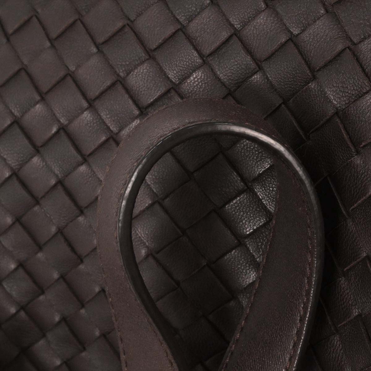 Bottega Veneta Brown Lambskin Intrecciato Tote Bag
