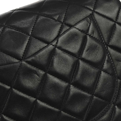 Chanel 1994-1996 Black Lambskin Small Classic Double Flap Shoulder Bag