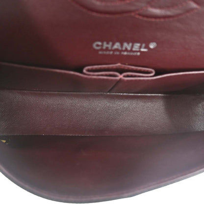 Chanel 2015-2016 Black Caviar Skin Medium Classic Double Flap Shoulder Bag