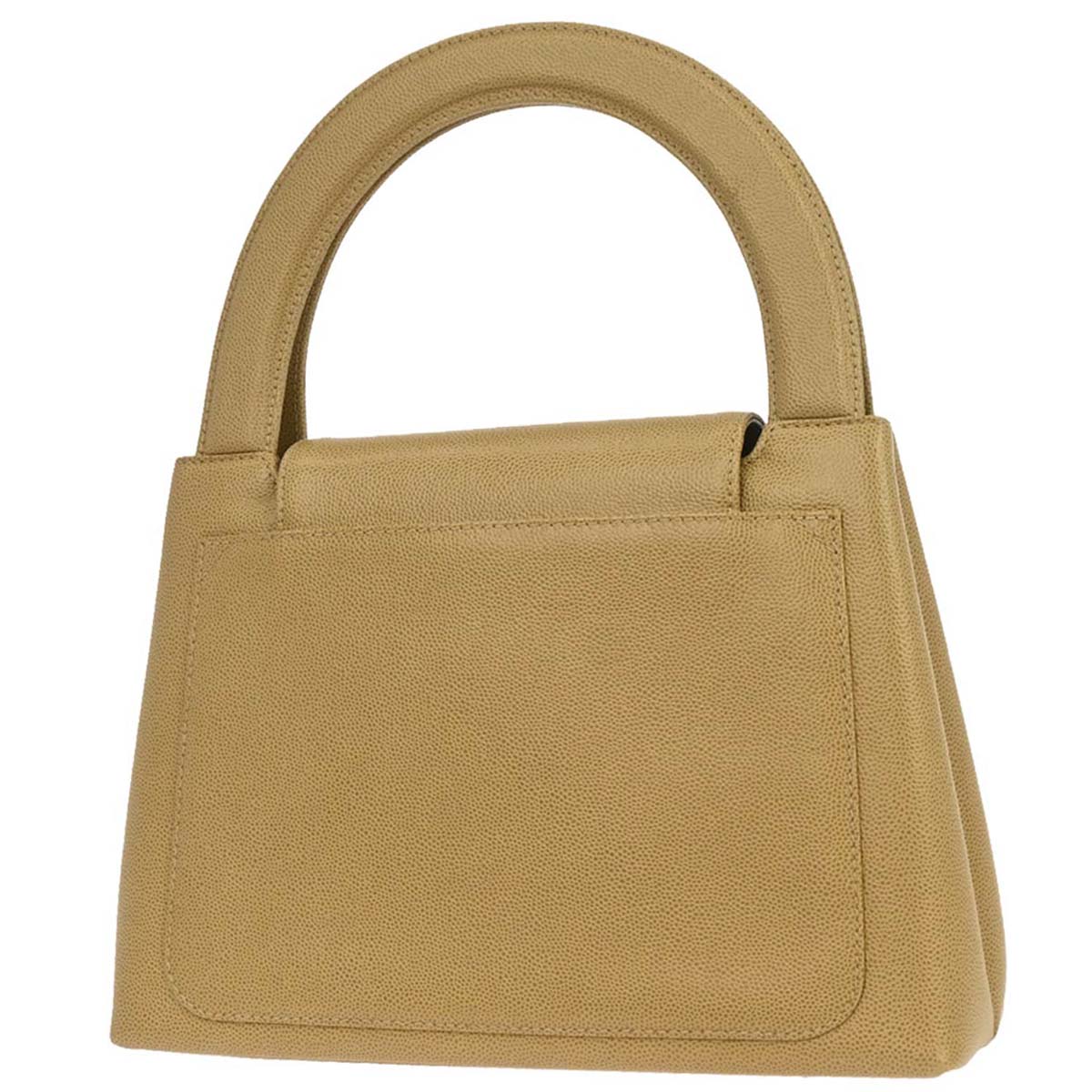 Chanel 1997-1999 Beige Caviar Skin Handbag