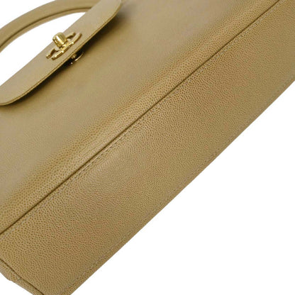 Chanel 1997-1999 Beige Caviar Skin Handbag