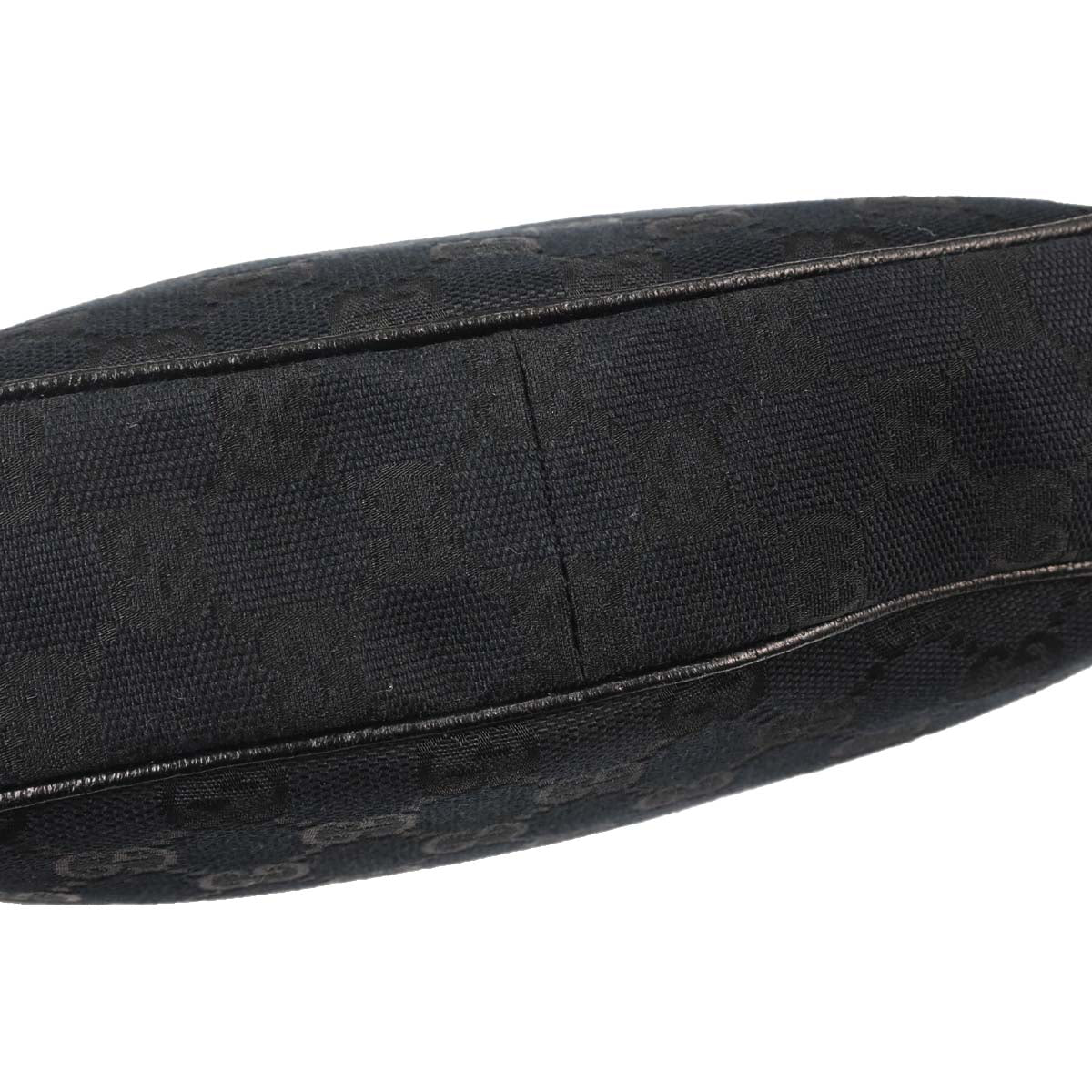 Gucci Black Canvas GG Hobo Handbag