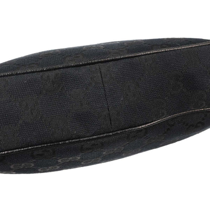 Gucci Black Canvas GG Hobo Handbag