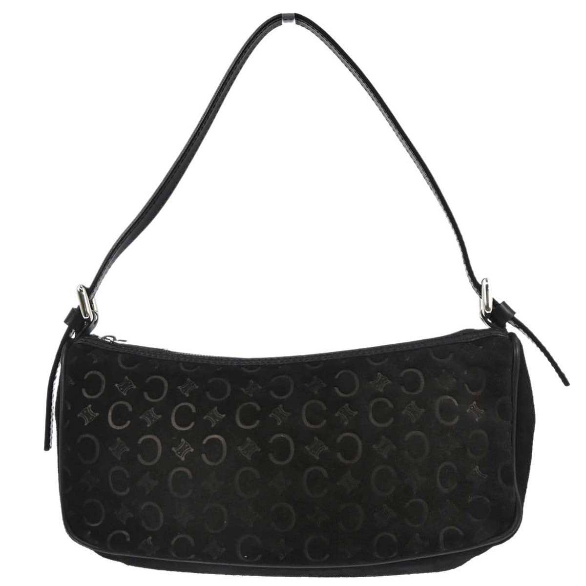Celine Black Suede C Macadam Handbag
