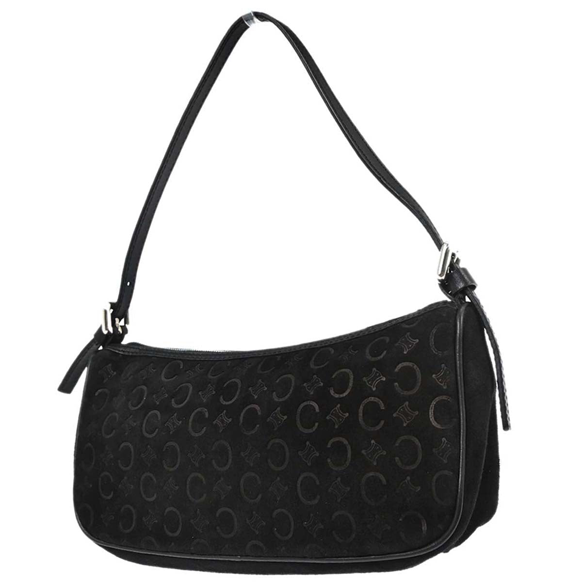 Celine Black Suede C Macadam Handbag