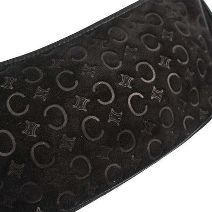 Celine Black Suede C Macadam Handbag