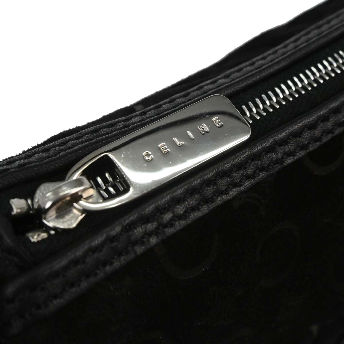 Celine Black Suede C Macadam Handbag