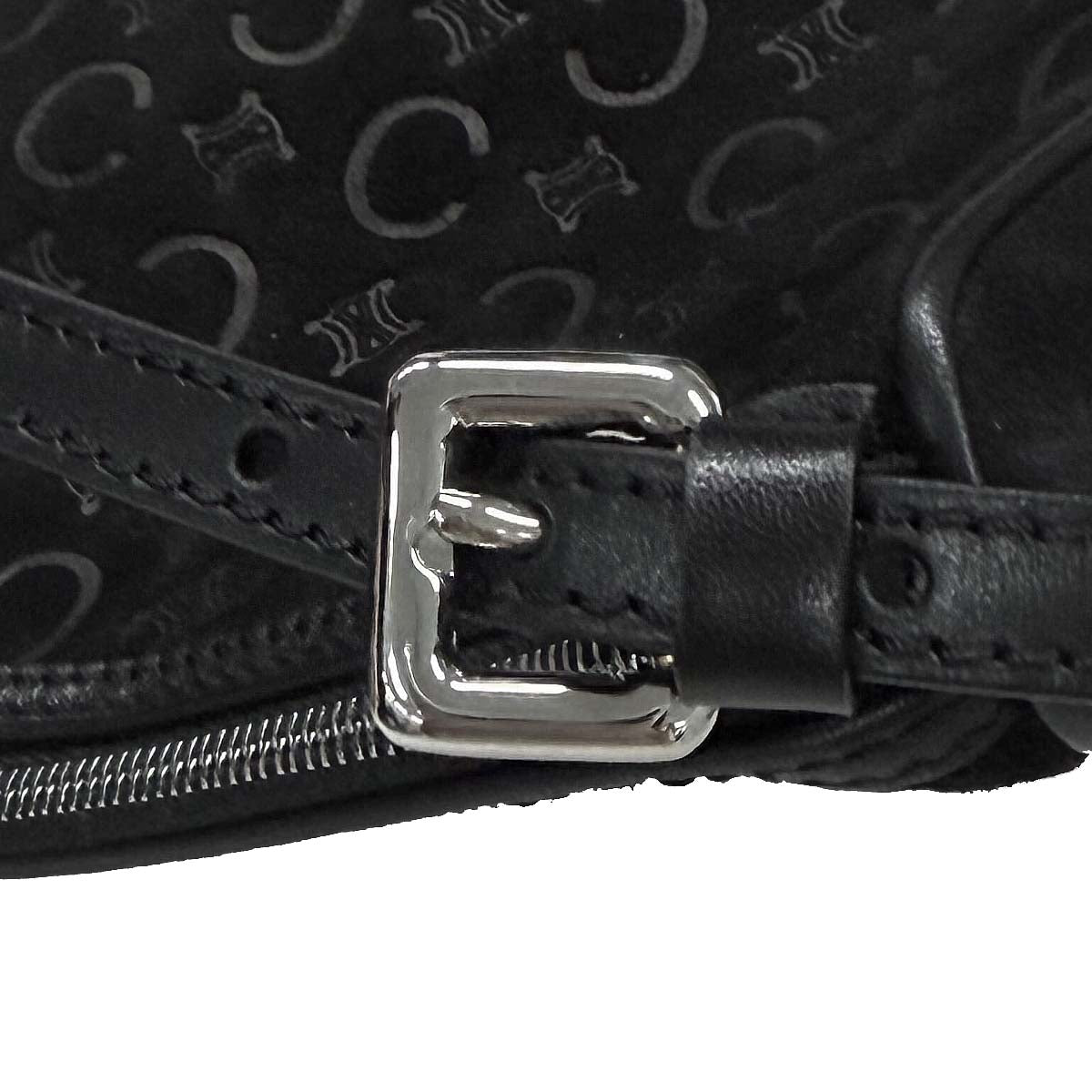 Celine Black Suede C Macadam Handbag