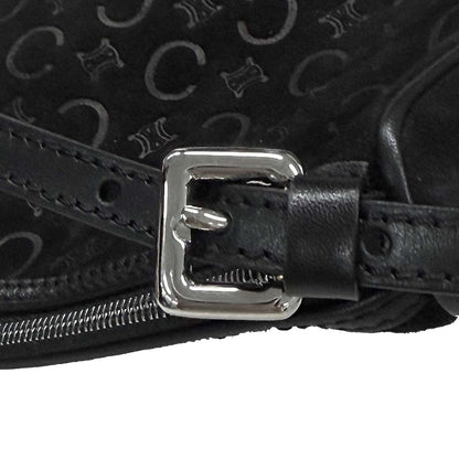 Celine Black Suede C Macadam Handbag