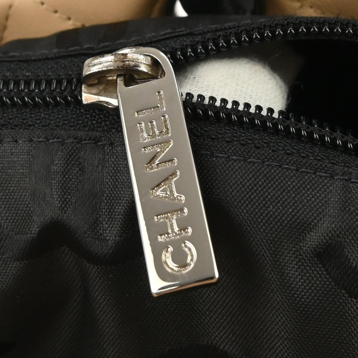 Chanel Beige Calfskin Cambon Ligne Tote Handbag