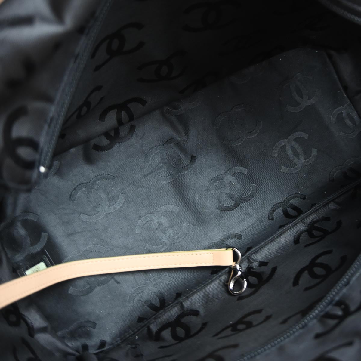 Chanel Beige Calfskin Cambon Ligne Tote Handbag