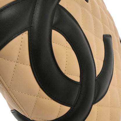 Chanel 2005-2006 Beige Calfskin Cambon Ligne Tote Handbag