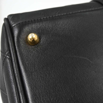 Chanel Black Lambskin Bicolore 2way Shoulder Duffle Handbag