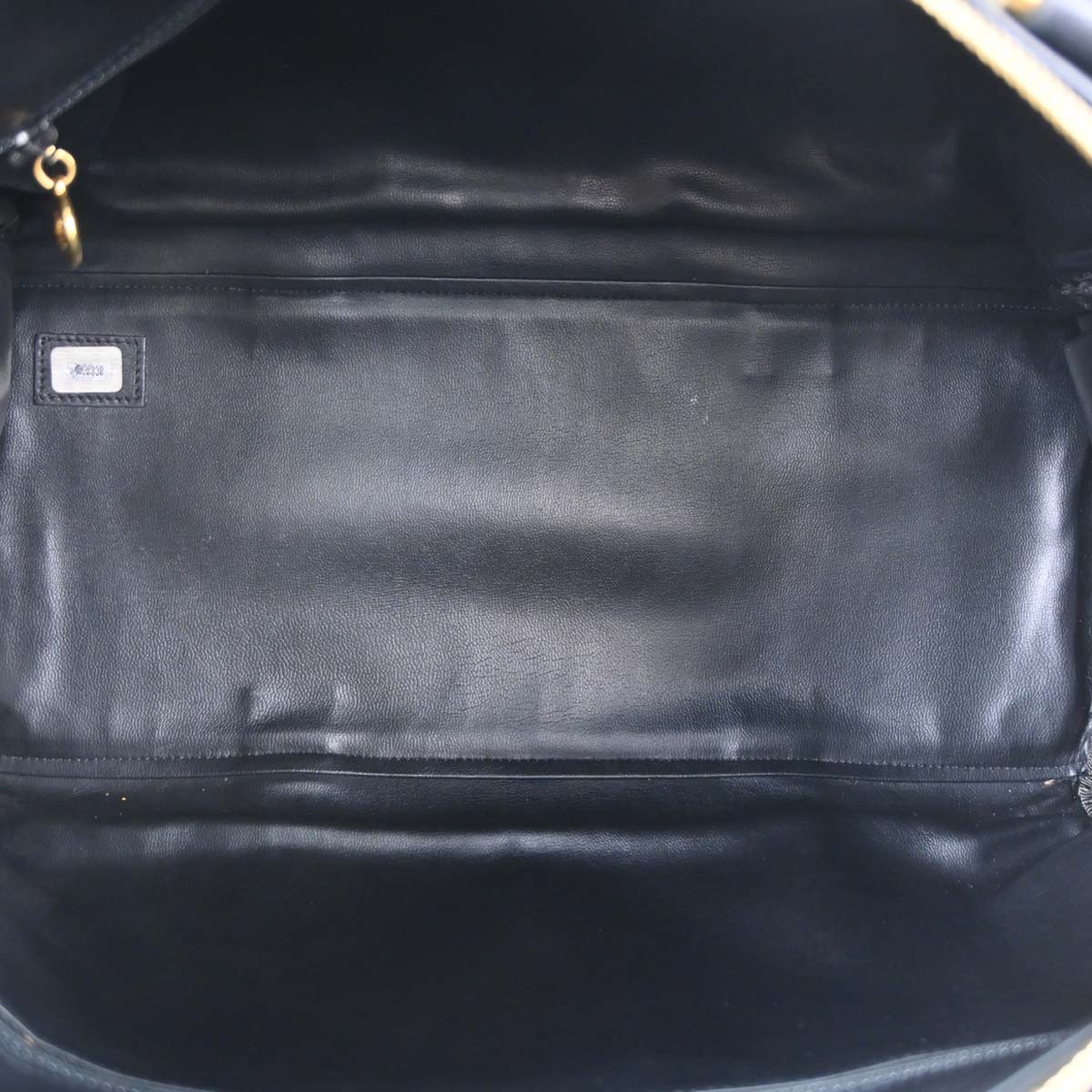 Chanel Black Lambskin Bicolore 2way Shoulder Duffle Handbag