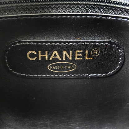 Chanel Black Lambskin Bicolore 2way Shoulder Duffle Handbag