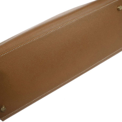 Hermes Gold Courchevel Kelly 35 Retourne 2way Shoulder Handbag