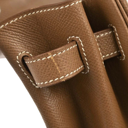 Hermes Gold Courchevel Kelly 35 Retourne 2way Shoulder Handbag