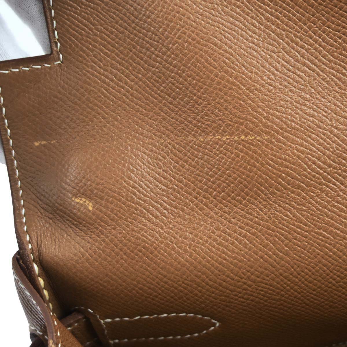 Hermes Gold Courchevel Kelly 35 Retourne 2way Shoulder Handbag