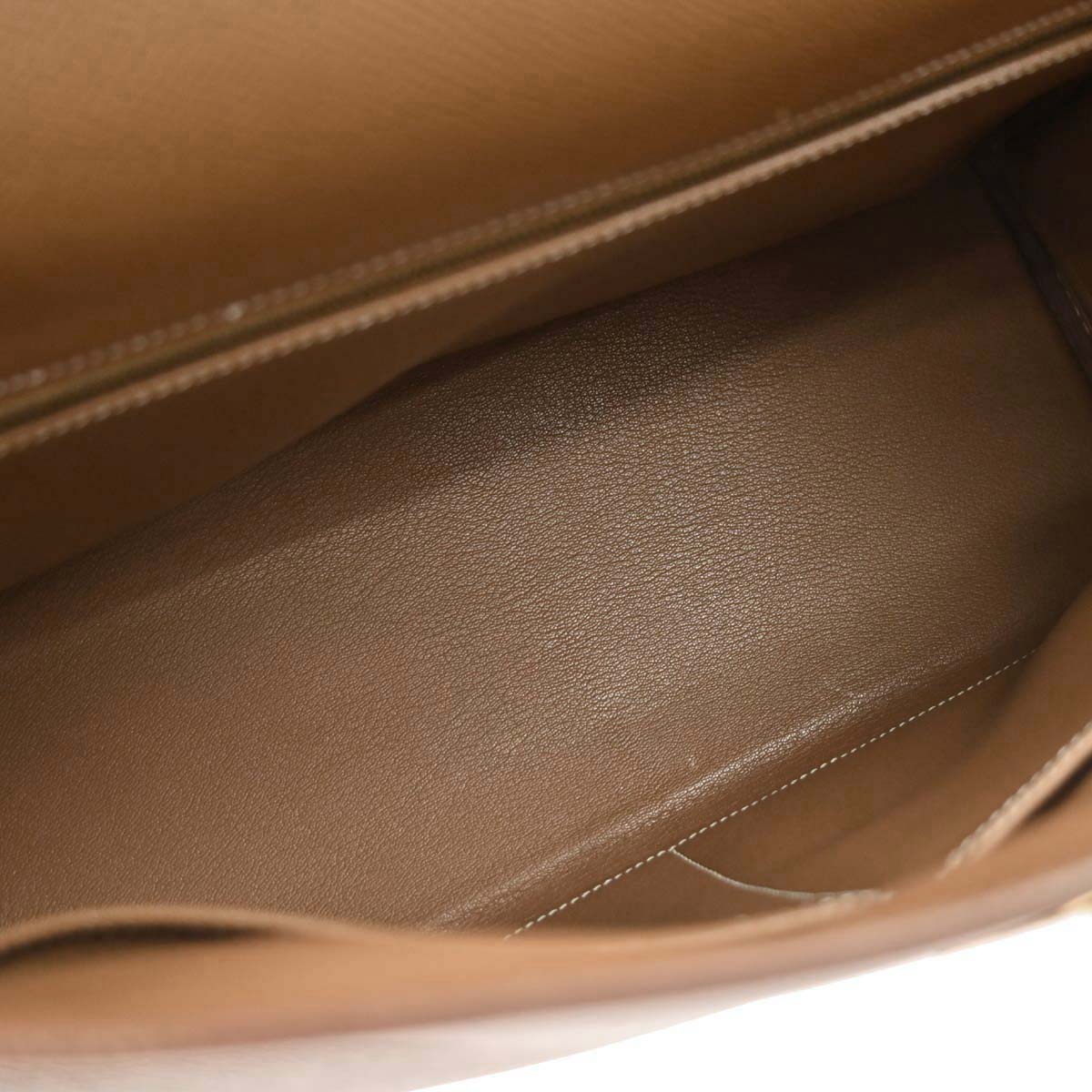 Hermes Gold Courchevel Kelly 35 Retourne 2way Shoulder Handbag